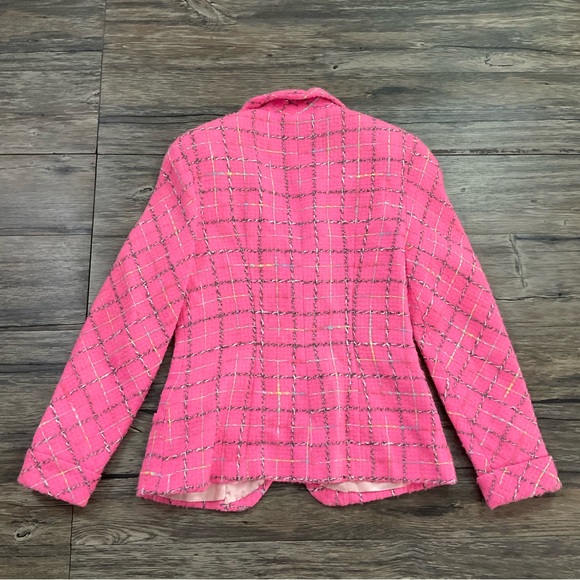 Max Nugus Haute Couture Custom Plaid Tweed Two Piece Skirt Blazer - Picture 8 of 10